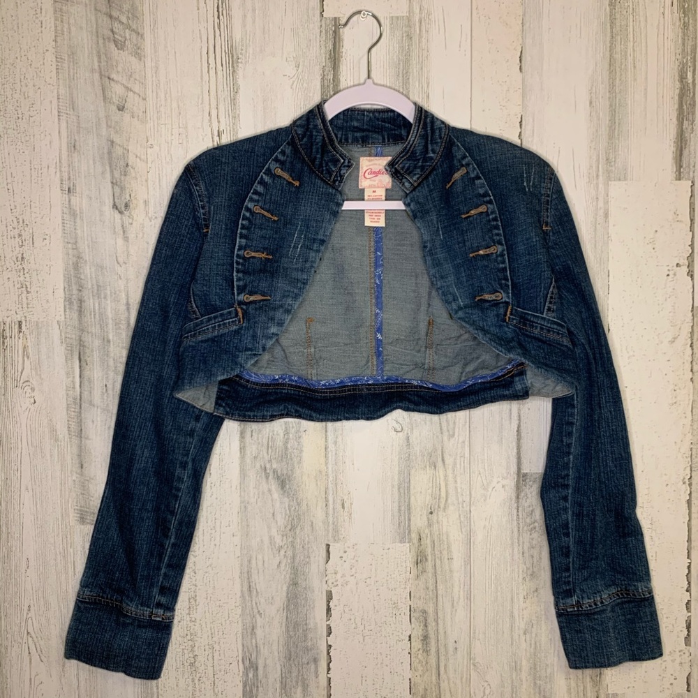 Candie’s Women’s Cropped Jean Jacket-Size Medium